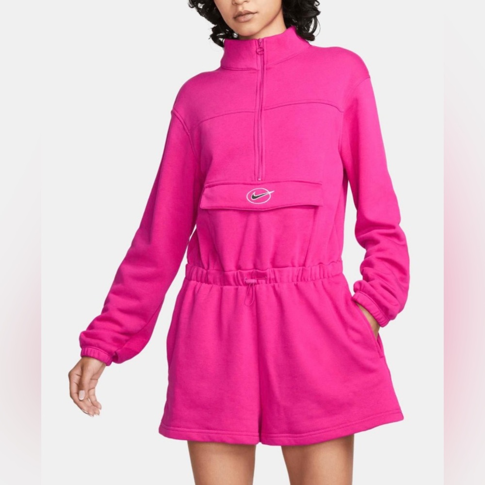 Nike Sportswear Icon Clash Flerce Romper Pink/White
